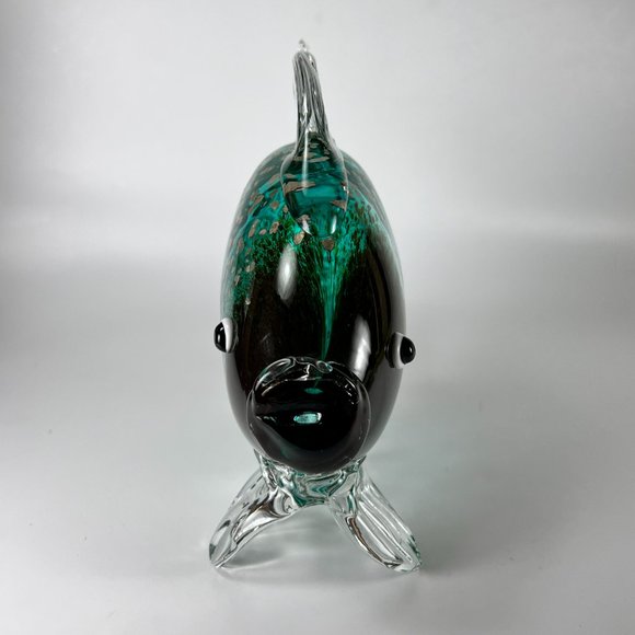 Kissing Fish Figurine Paperweight Art Glass Multicolor Decorative - Picture 3 of 12